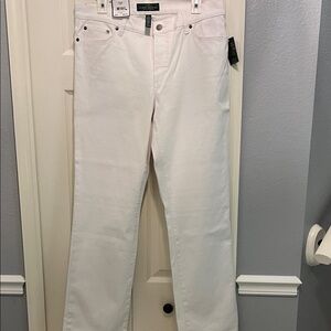 Ralph Lauren Women's White Straight Leg Jeans